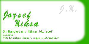 jozsef miksa business card